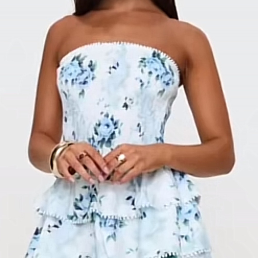 Princess Polly Blue Floral Mini Dress
